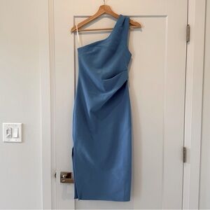 Petal & Pup Nadene One-Shoulder Blue Dress